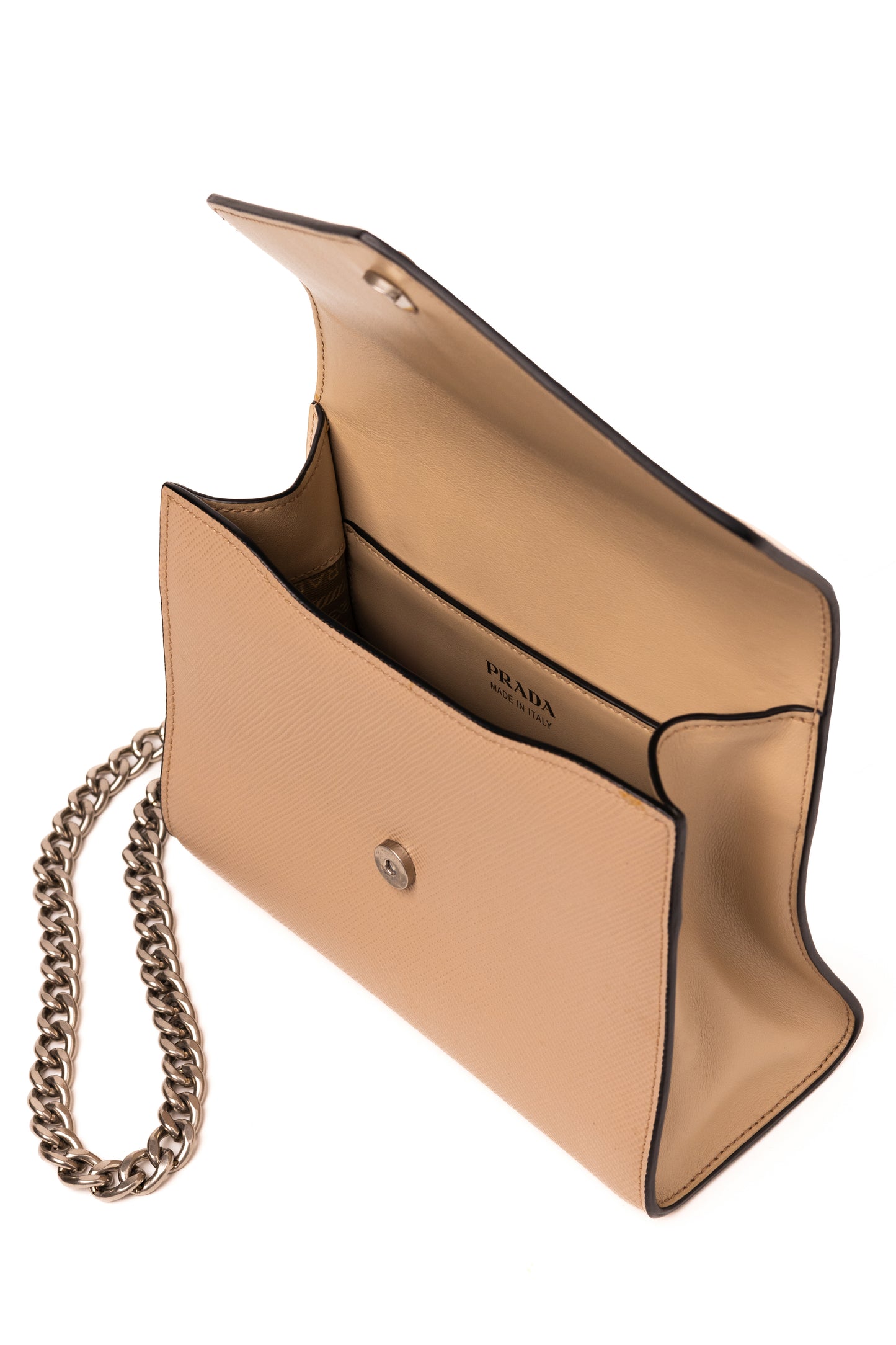 Prada Saffiano Cuir Monochrome Chain Bag