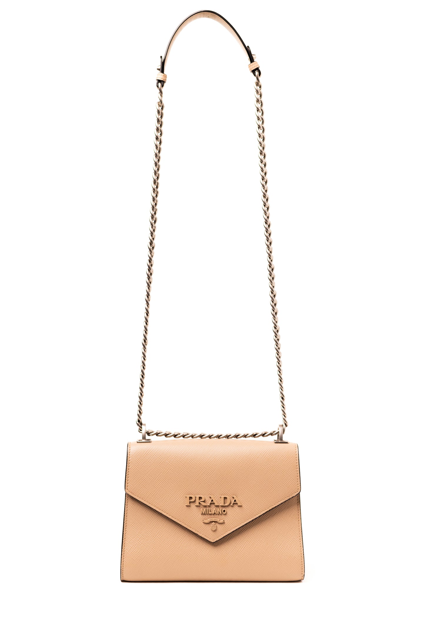 Prada Saffiano Cuir Monochrome Chain Bag