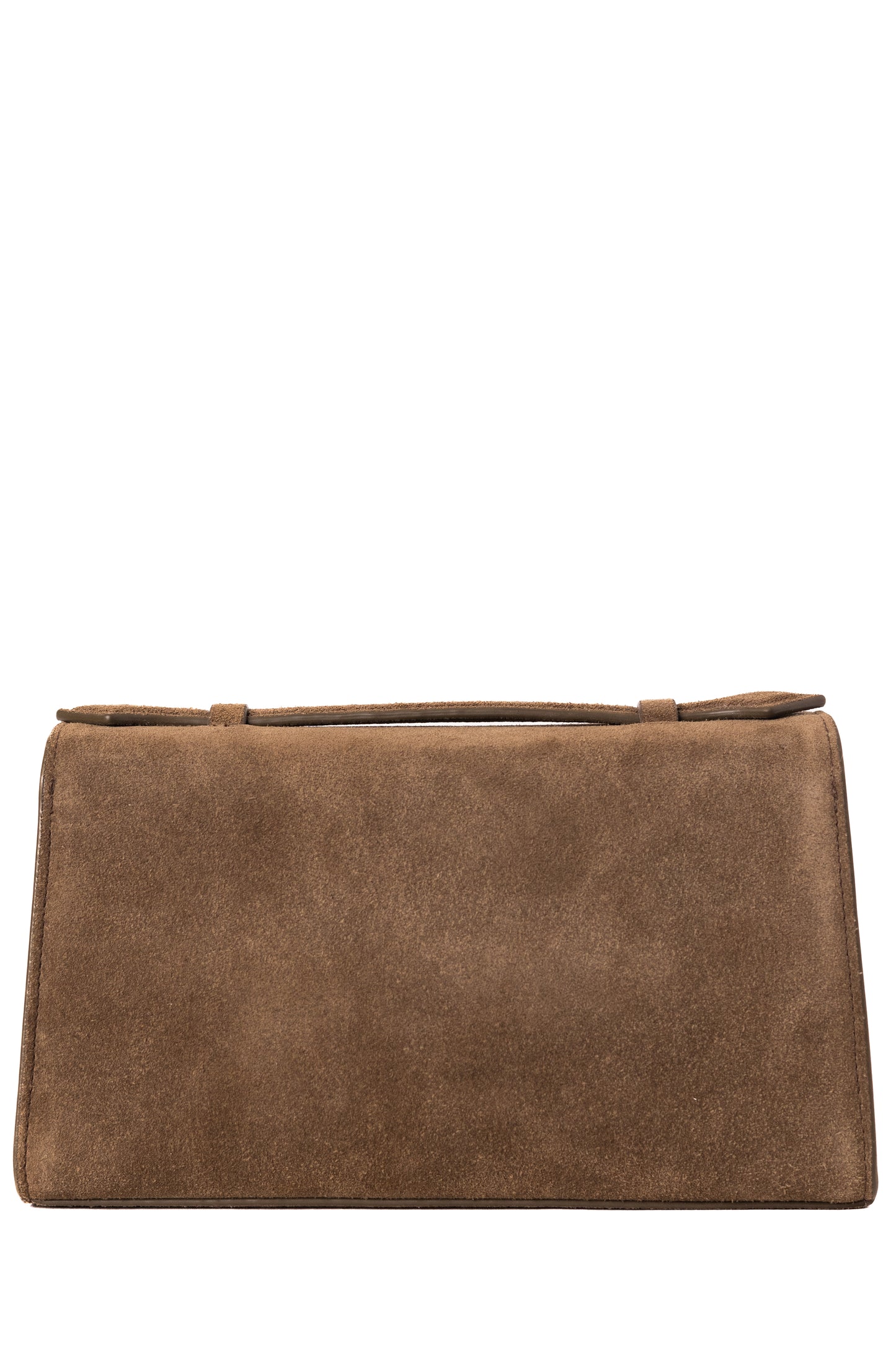 Savette Symmetry Pochette in Coffee Suede