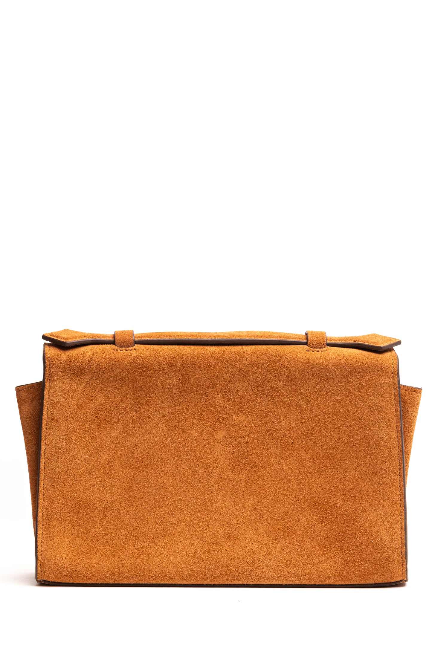 Savette Symmetry Pochette in Saddle Suede